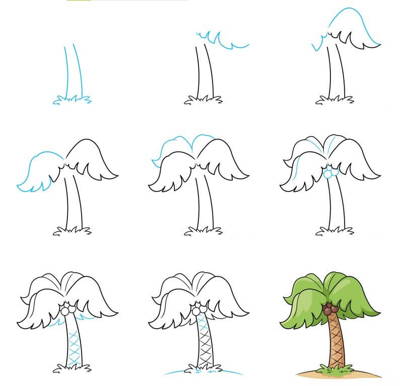 How to draw Palm tree idea (24)