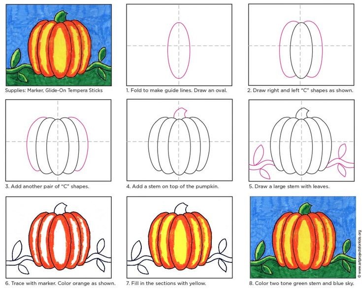 How to draw Pumpkin idea 10