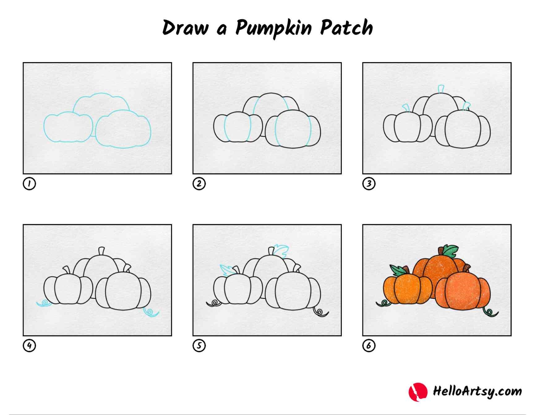 How to draw Pumpkin idea 14