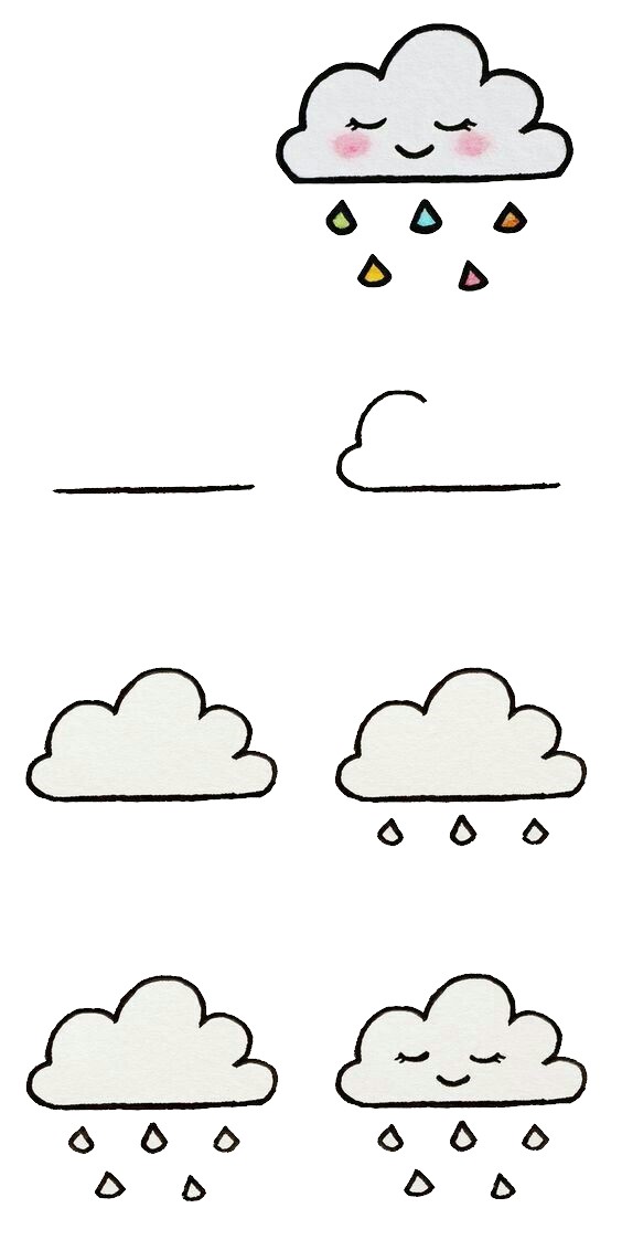 Rain clouds (10) Drawing Ideas