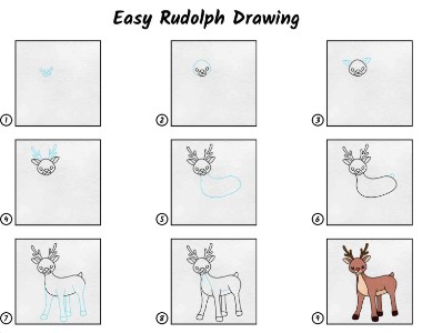 How to draw Reindeer Ideas 9