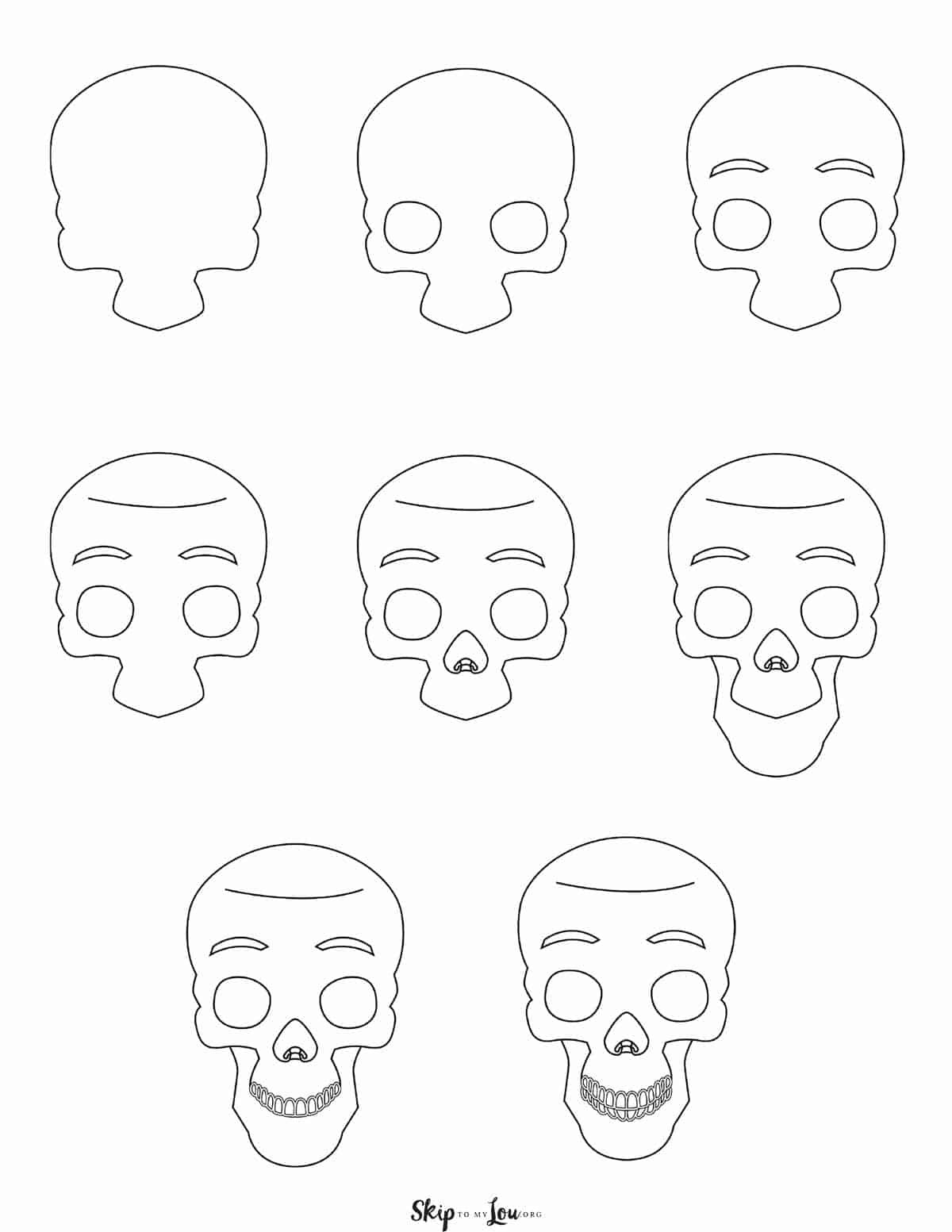 How to draw Skull idea 6