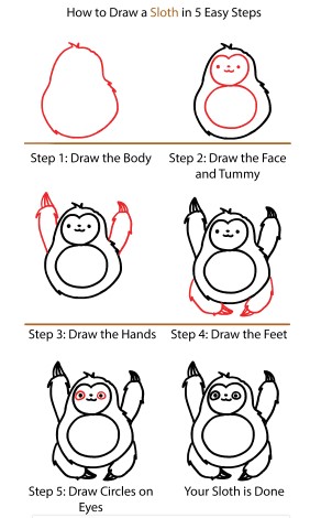 Sloth idea 10 Drawing Ideas