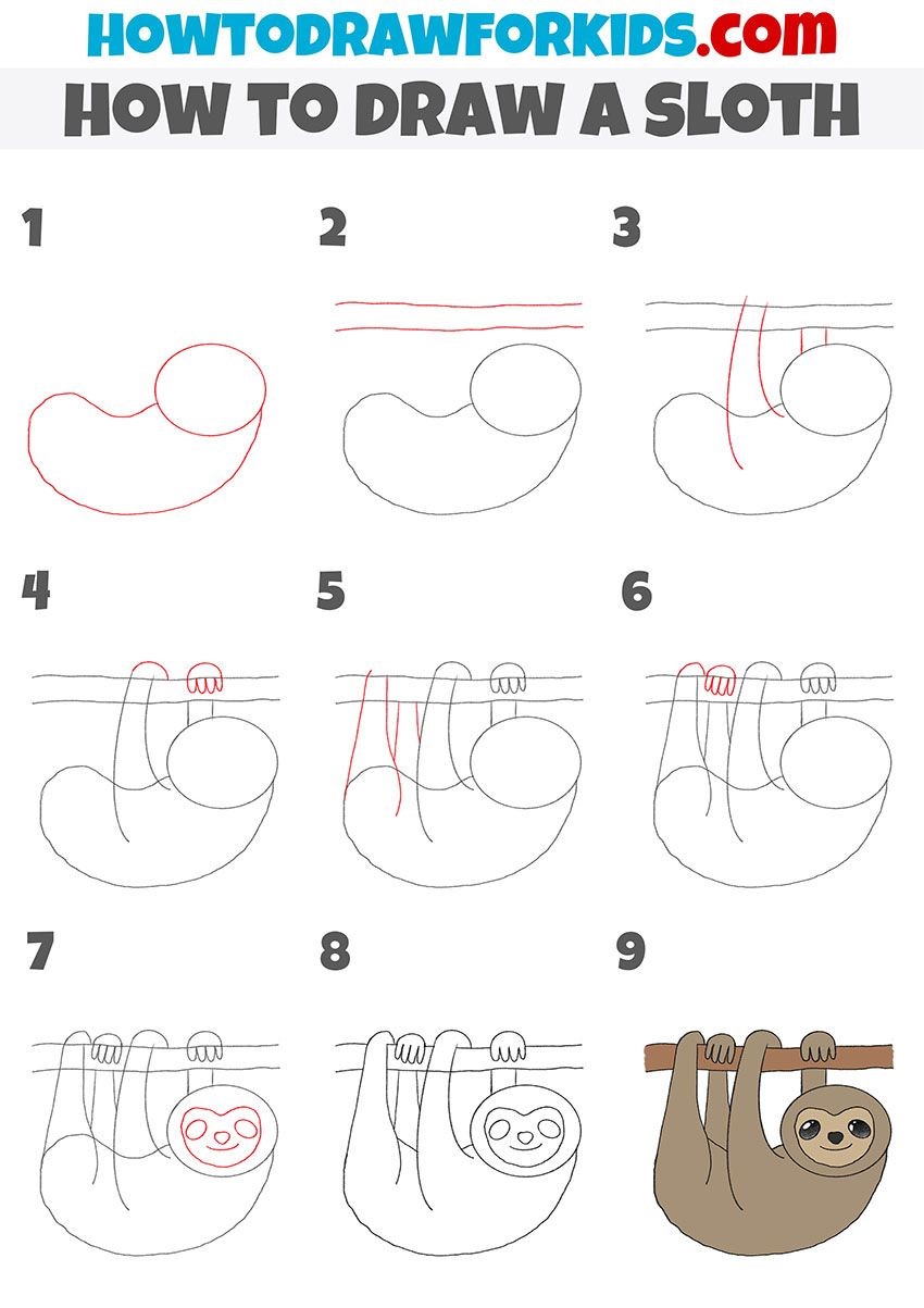 How to draw Sloth idea 2