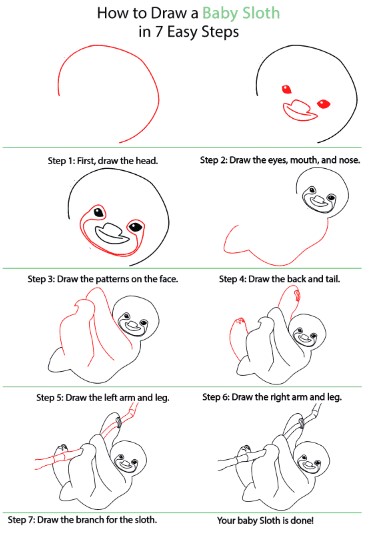 How to draw Sloth idea 6
