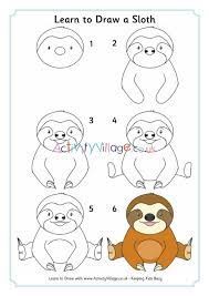 How to draw Sloth is sitting