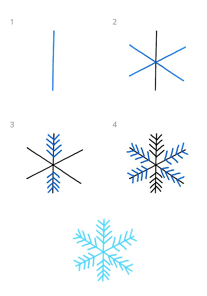 Snowflake idea 10 Drawing Ideas