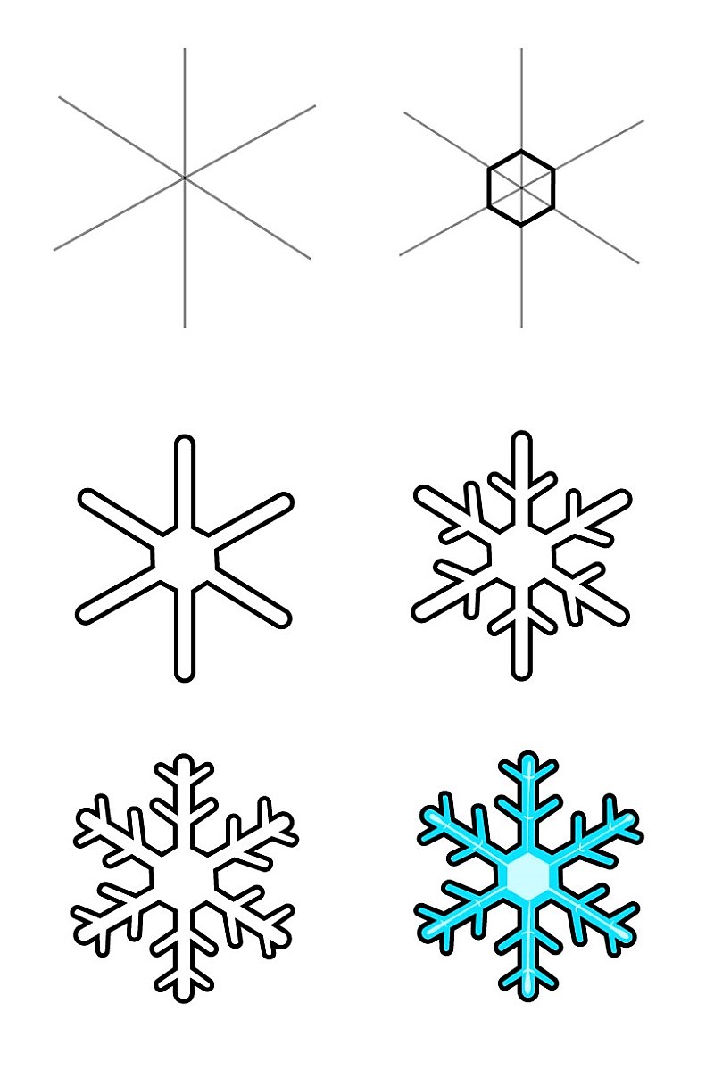 Snowflake idea 11 Drawing Ideas