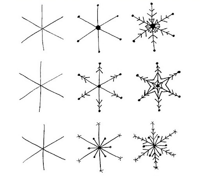 Snowflake idea 4 Drawing Ideas