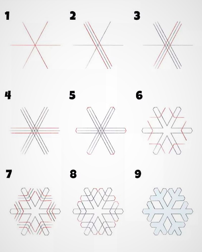 Snowflake idea 5 Drawing Ideas