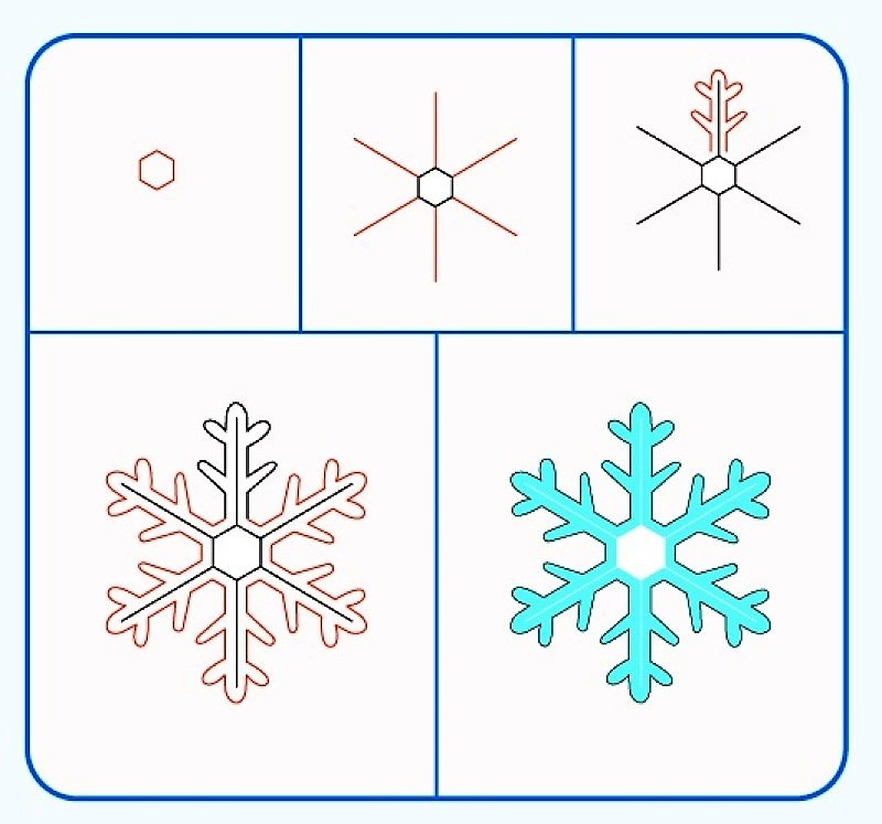 Snowflake idea 7 Drawing Ideas