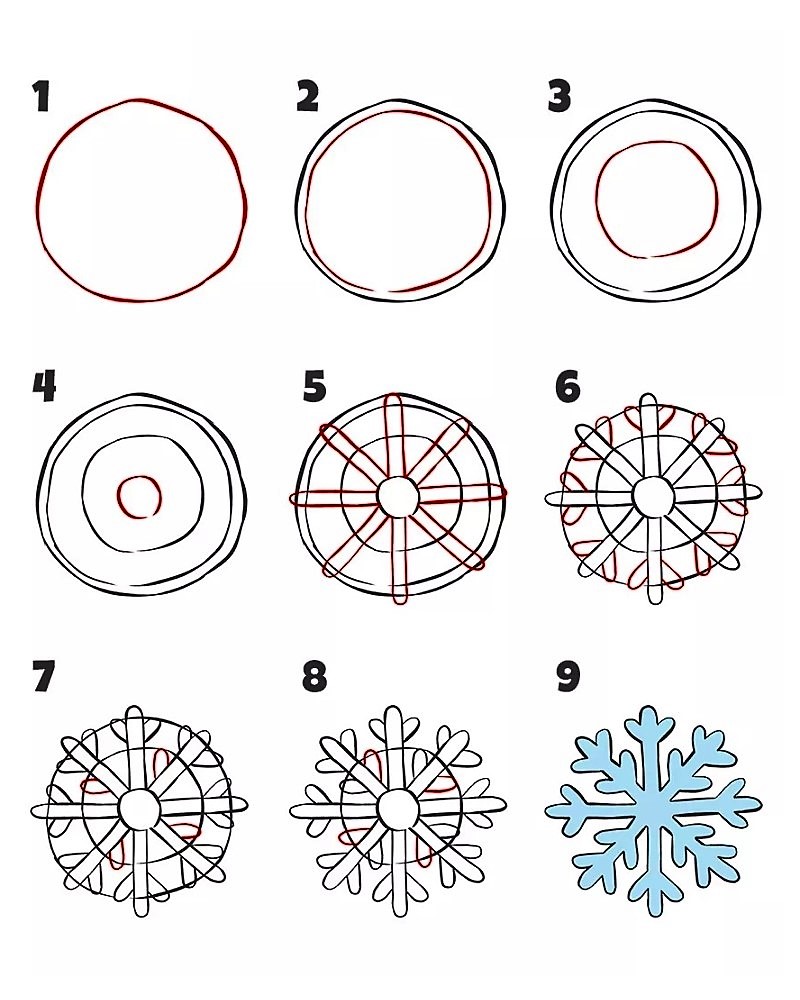 Snowflake idea 9 Drawing Ideas