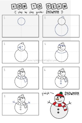 Snowman idea 11 Drawing Ideas