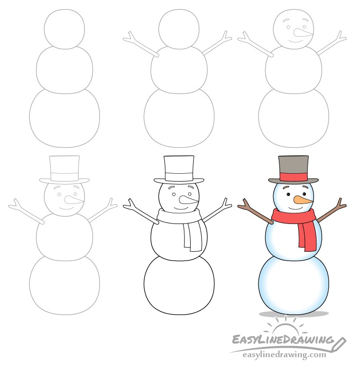 How to draw Snowman idea 2