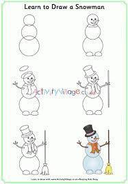 How to draw Snowman idea 6