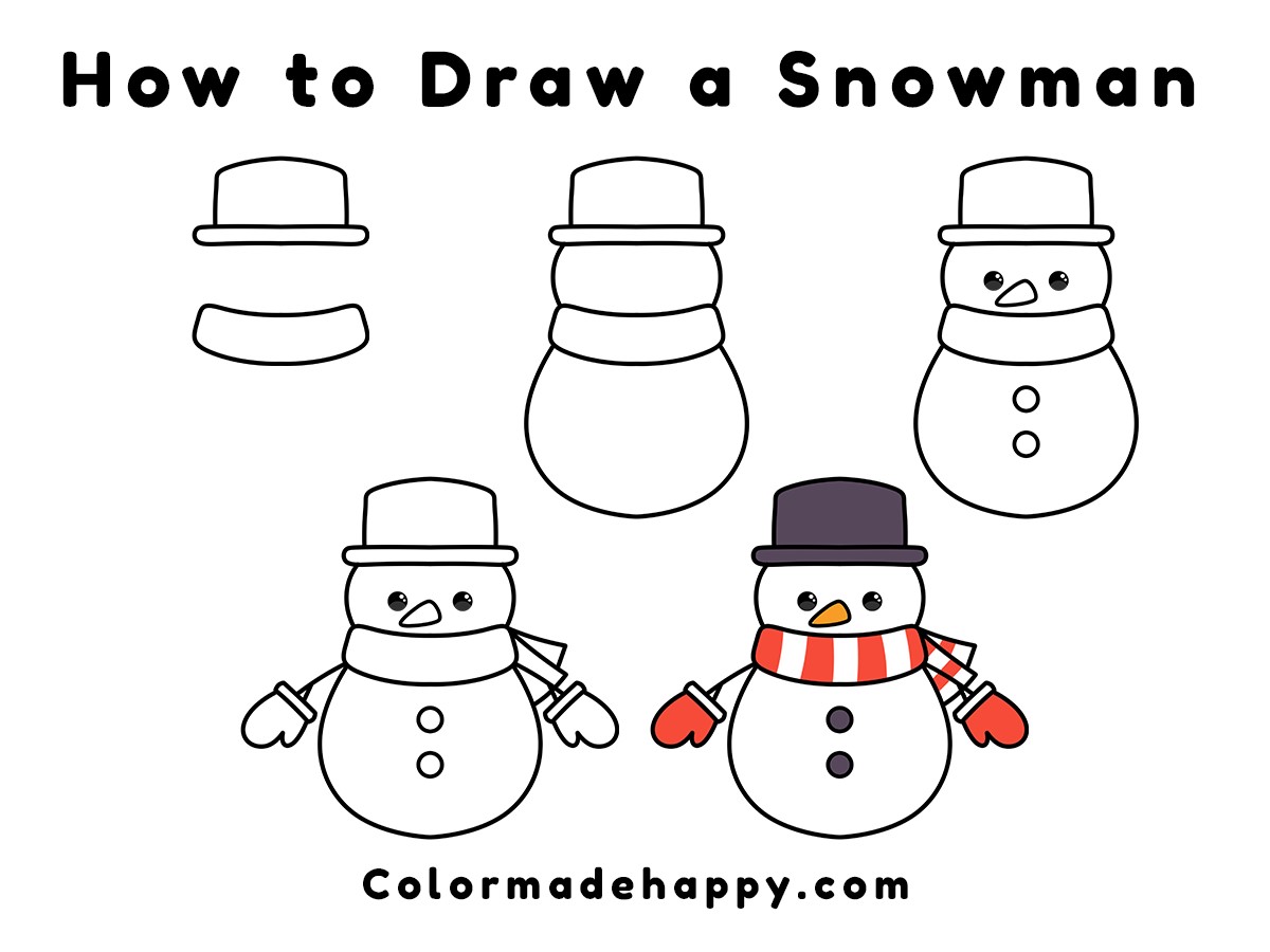Snowman Drawing Ideas