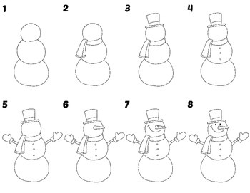 Snowman idea 8 Drawing Ideas