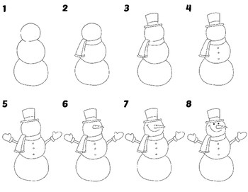 How to draw Snowman idea 8