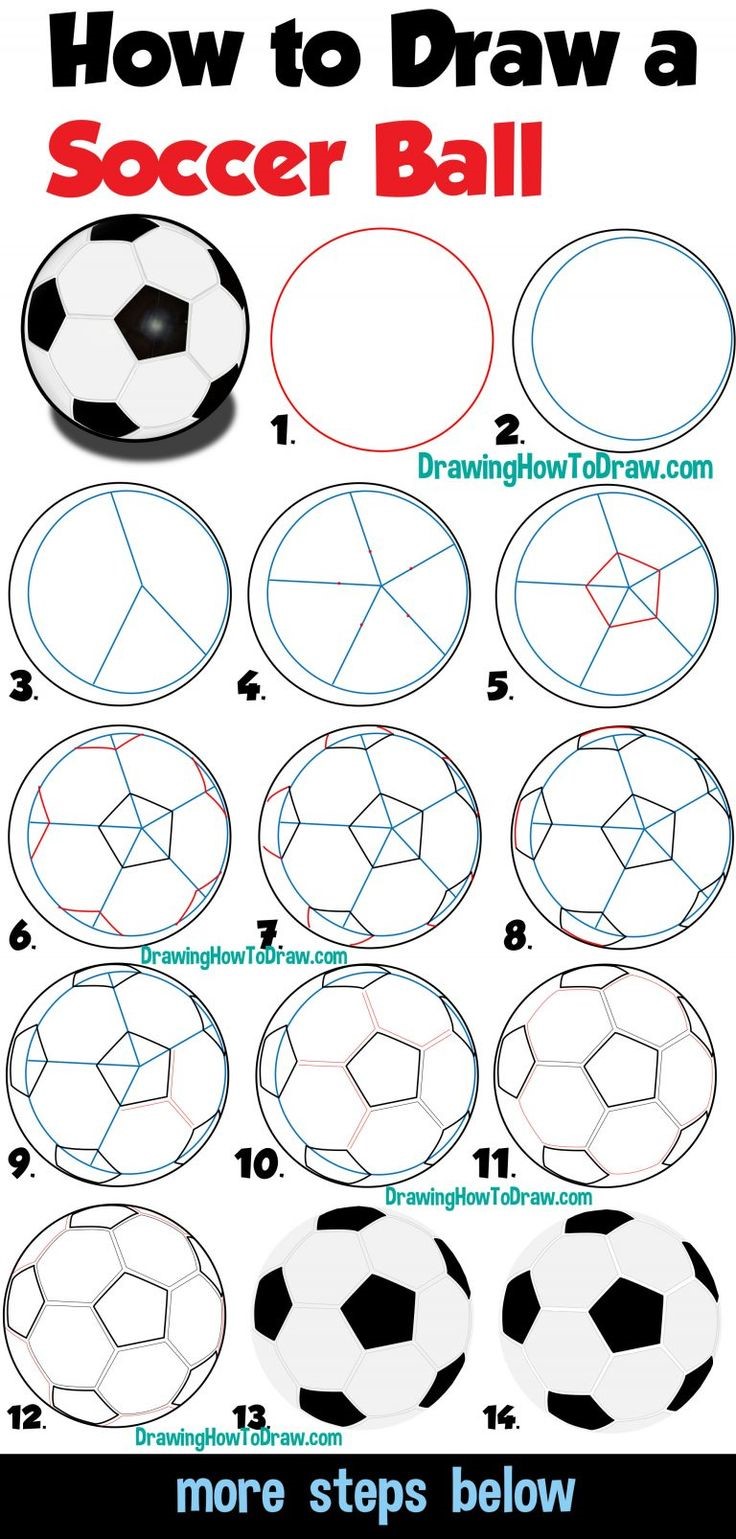 How to draw Soccer ball idea  8