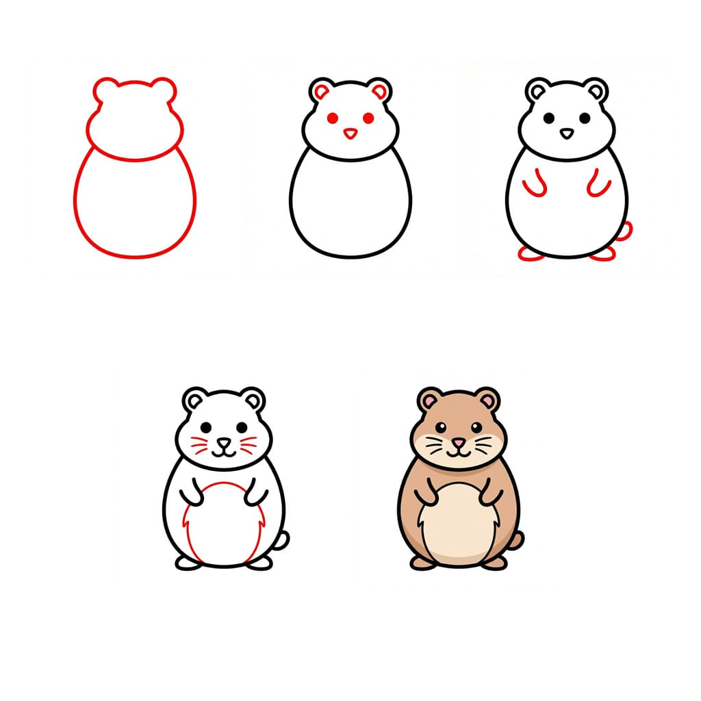 Adorable Hamster Drawing Ideas