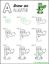 How to draw Alligator Ideas 1