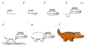How to draw Alligator Ideas 4