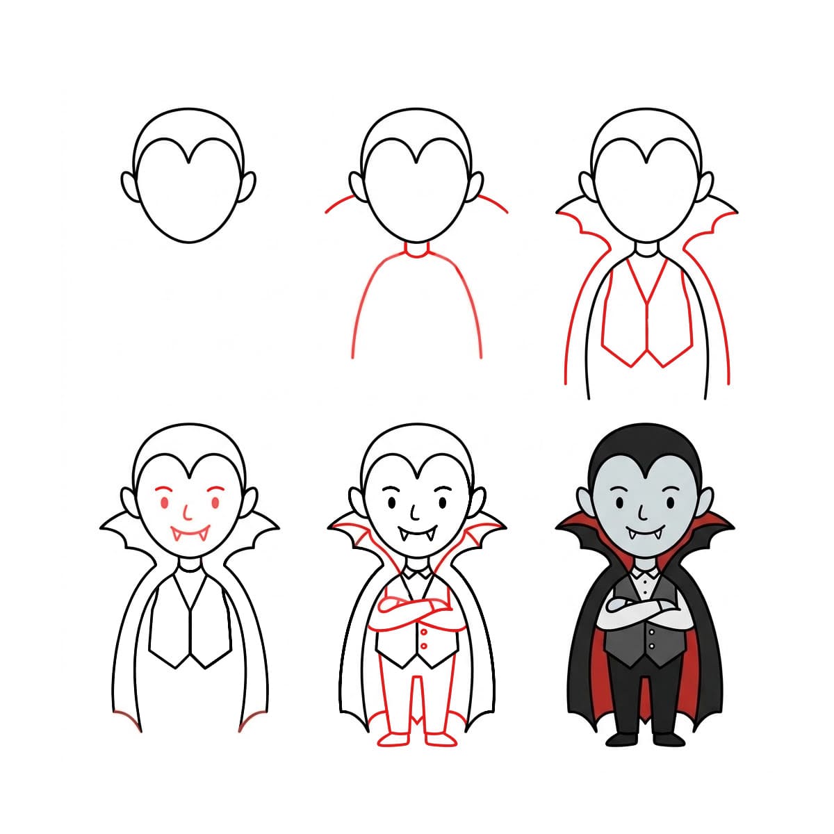 How to draw Basic Vampire