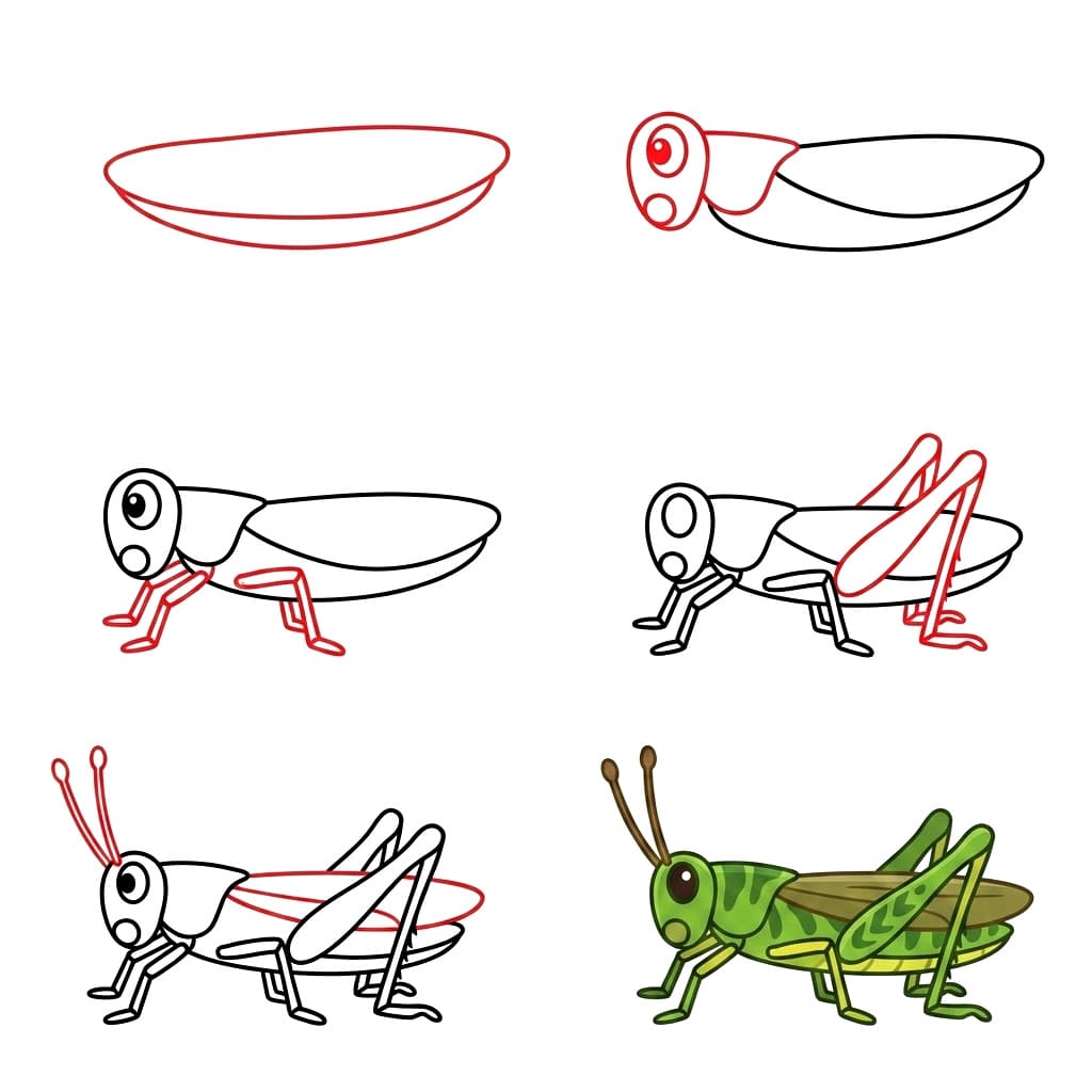 How to draw Big Grasshopper