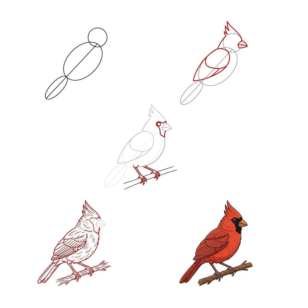 How to draw Cardinal and branch