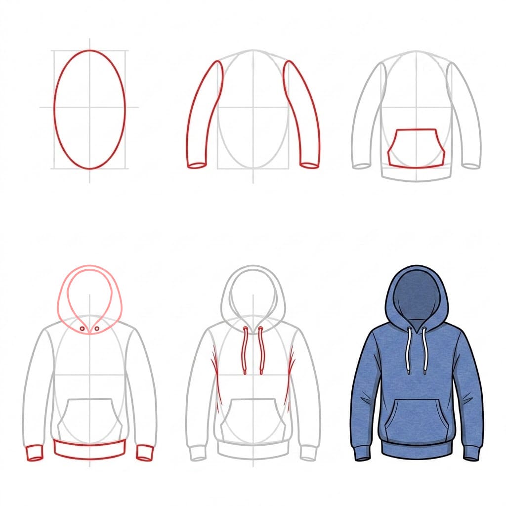 Classic Hoodie Drawing Ideas