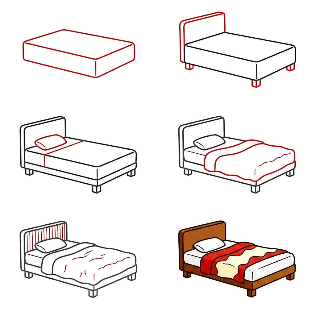 Clean Bed Drawing Ideas