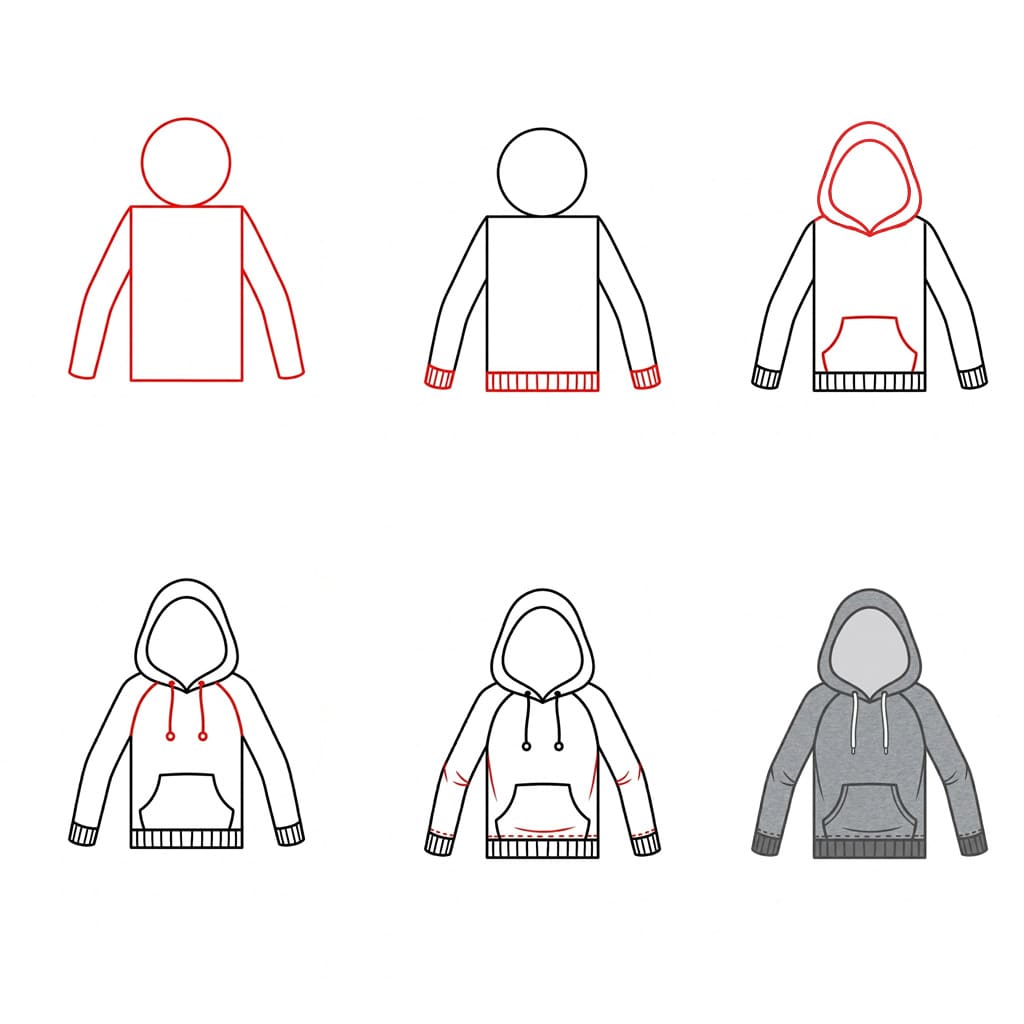 Clean Hoodie Drawing Ideas