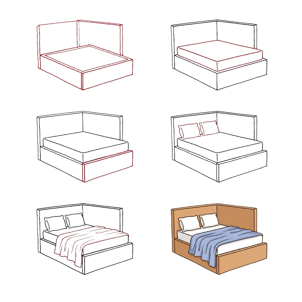 Cozy Bed Drawing Ideas