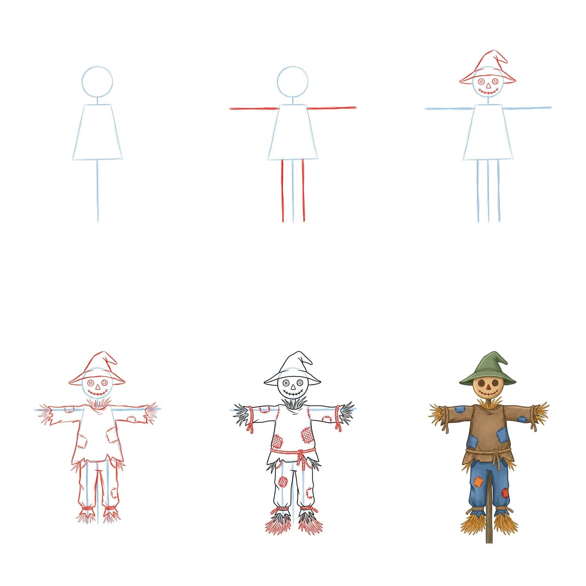 Cute Scarecrow Drawing Ideas