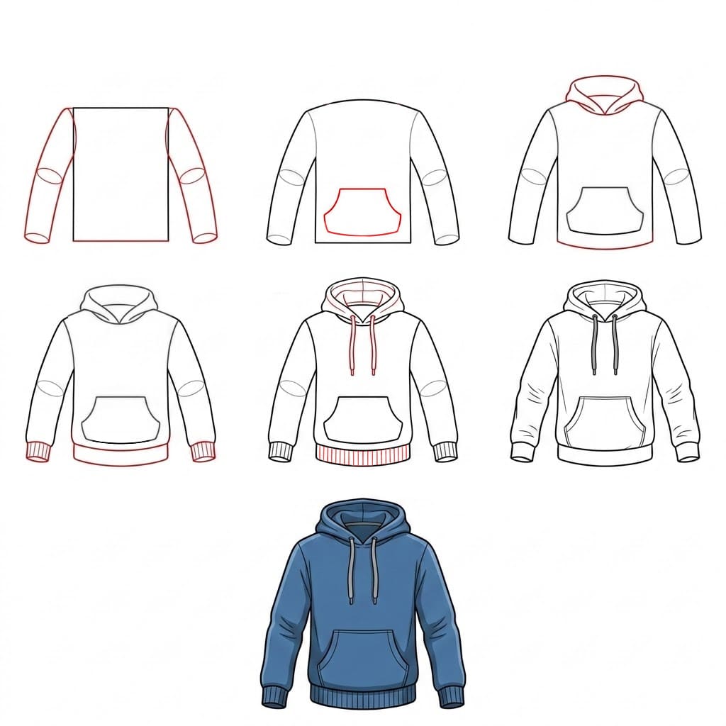 Daily Hoodie Drawing Ideas