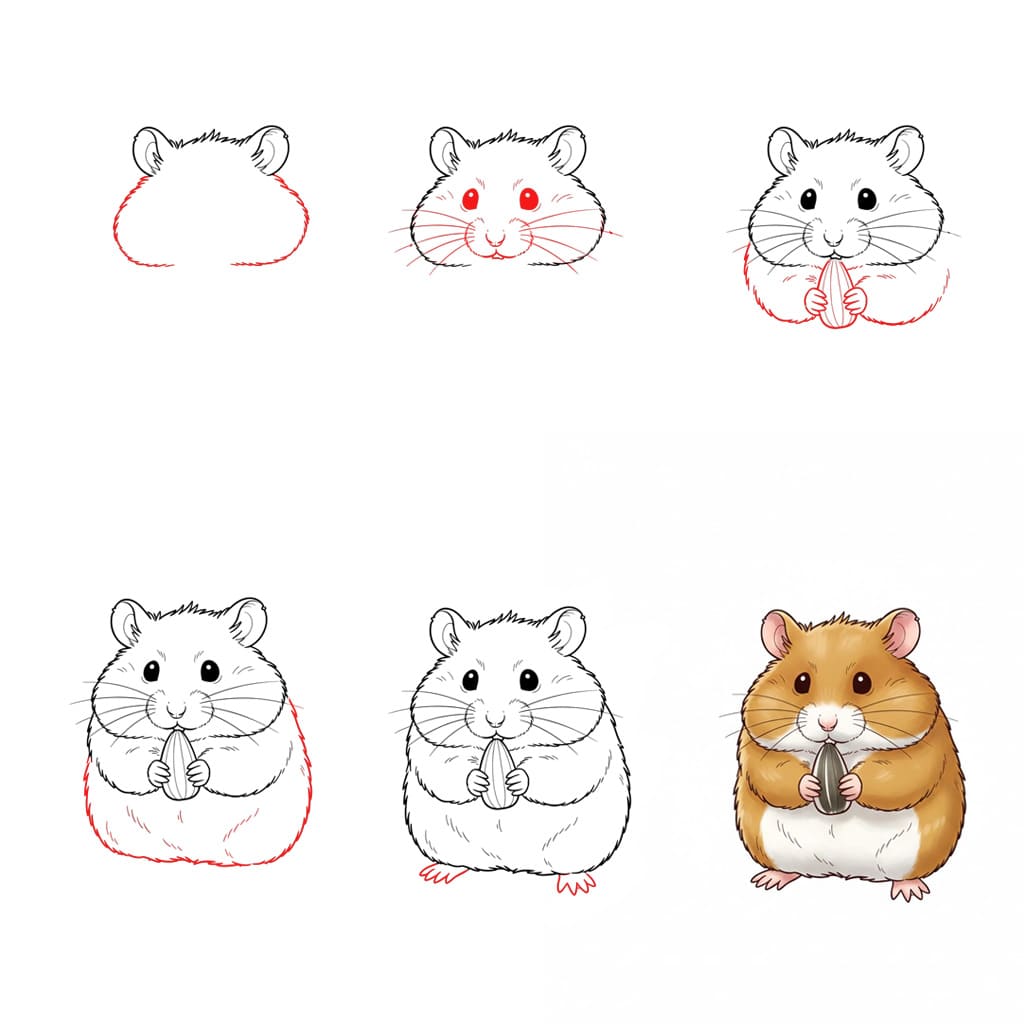 Hamster eating Drawing Ideas
