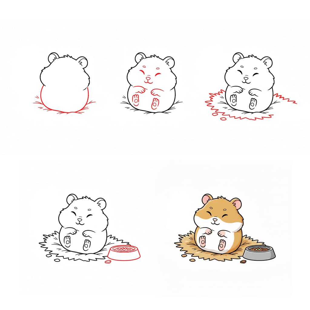 Hamster happy Drawing Ideas