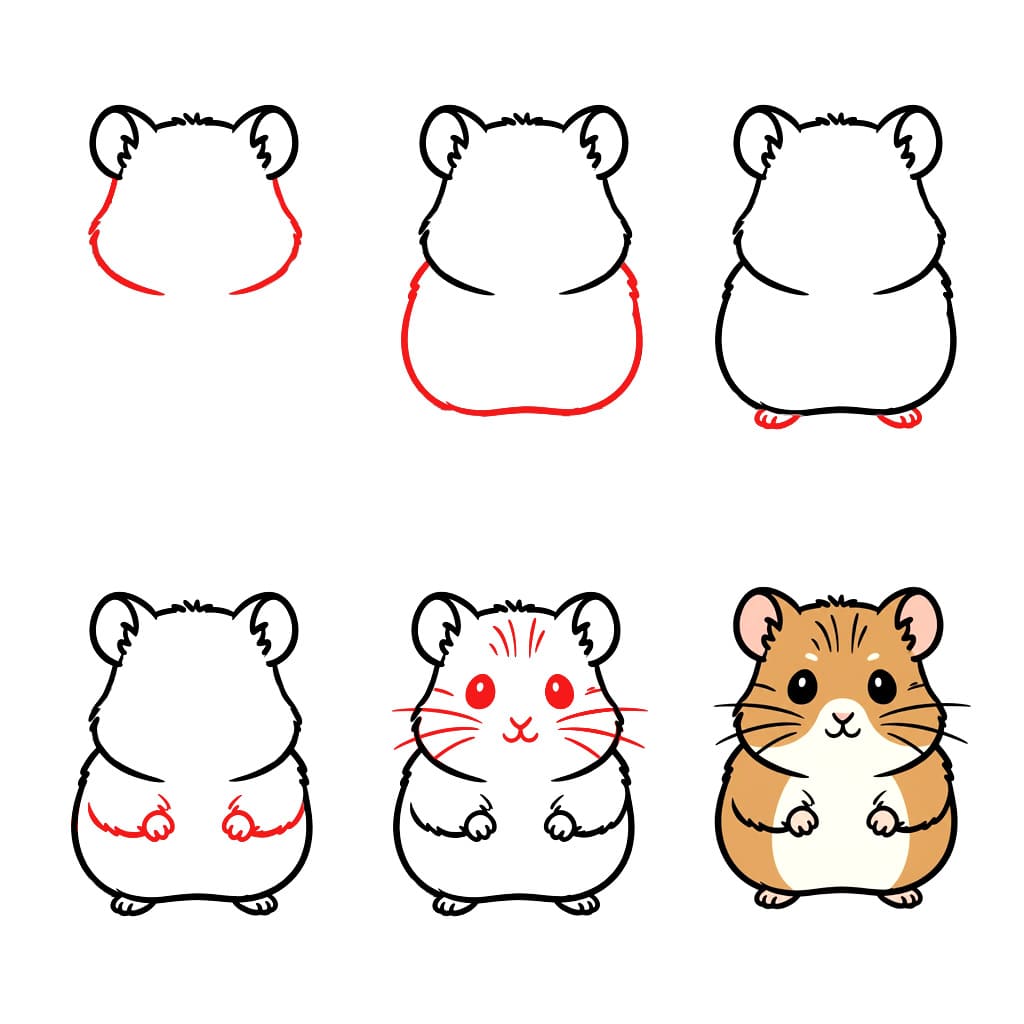 Hamster simple Drawing Ideas