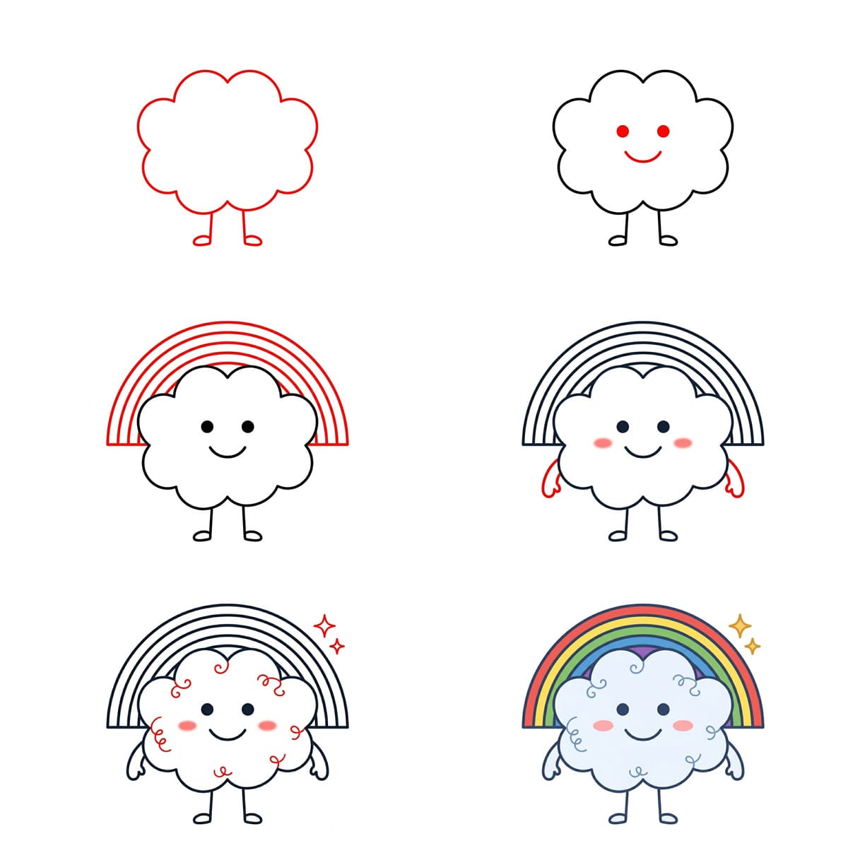 Happy Rainbow Friend Drawing Ideas