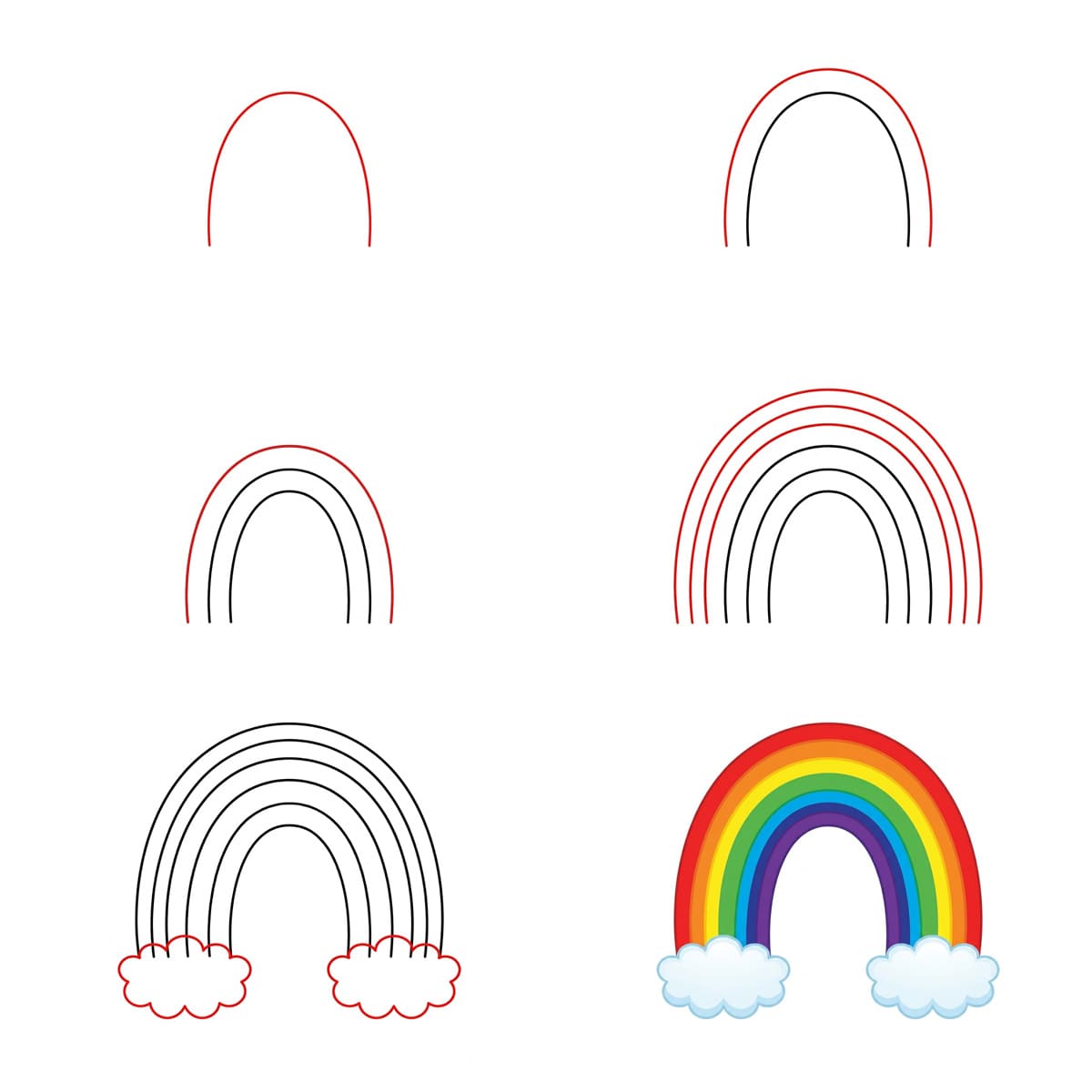 High Arch Rainbow Drawing Ideas