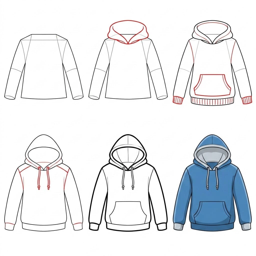Hoodie Fashion Drawing Ideas