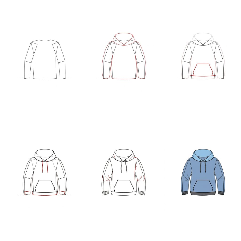 Hoodie basic Drawing Ideas