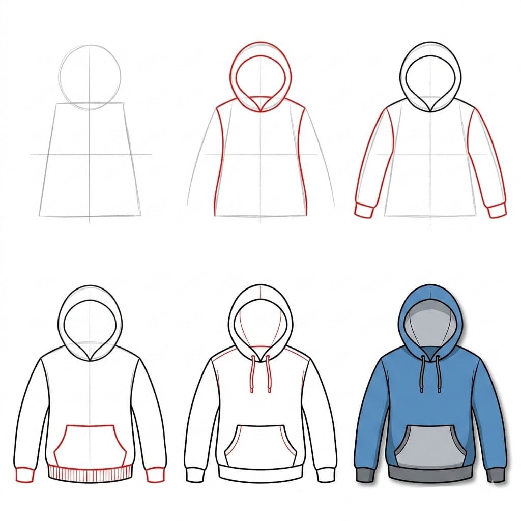 Hoodie for Kid Drawing Ideas