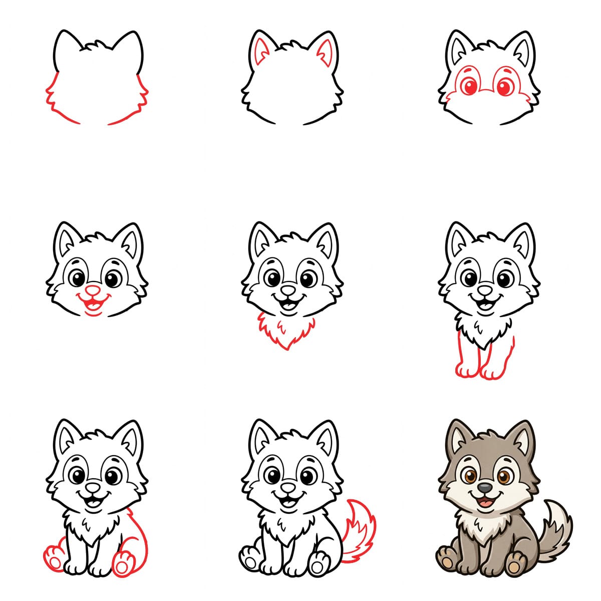 Laughing Wolf Drawing Ideas