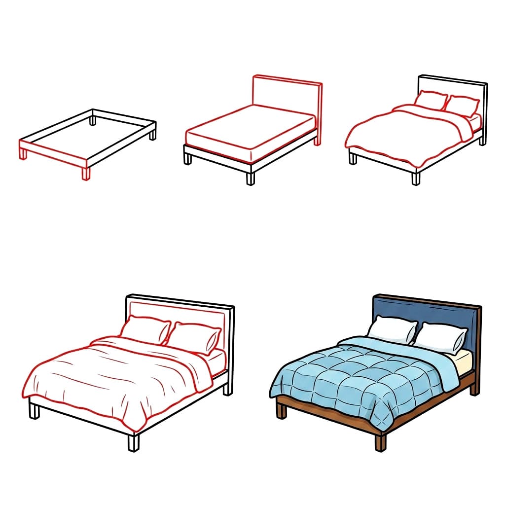 Little Bed Drawing Ideas