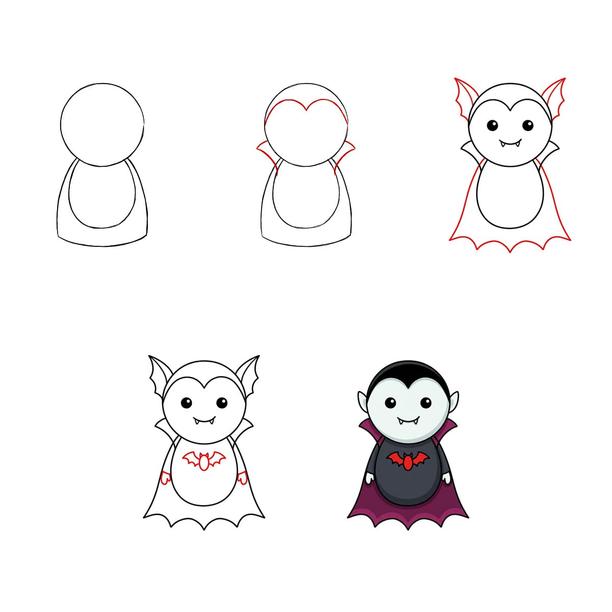How to draw Little Vampire