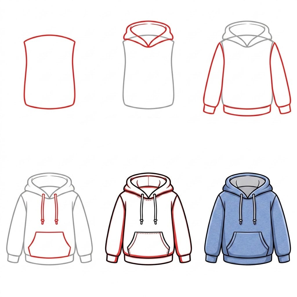Modern Hoodie Drawing Ideas