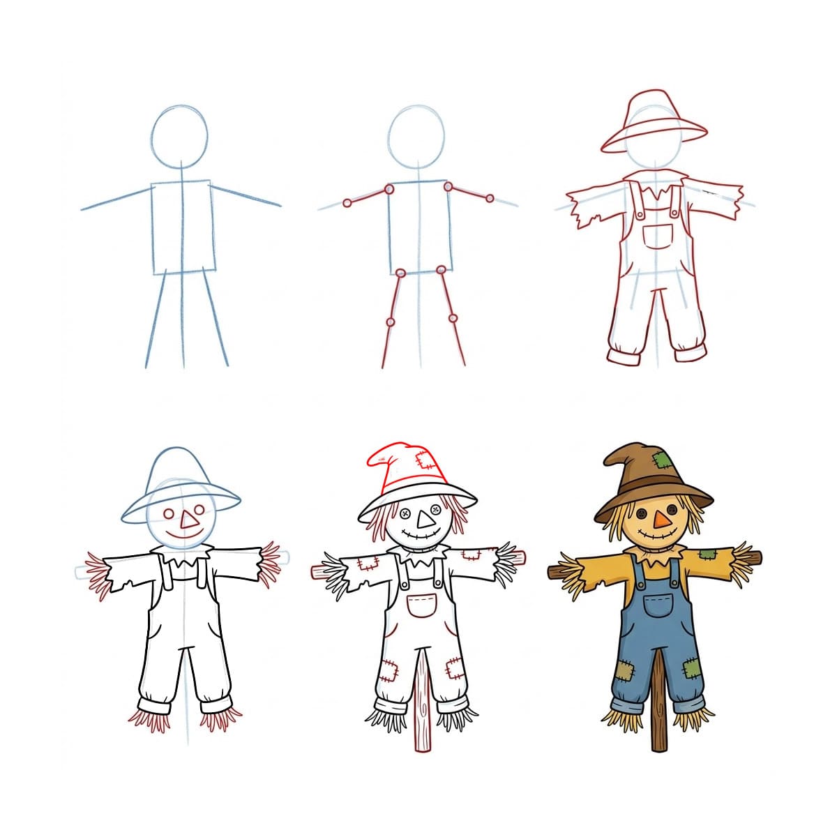 Print Scarecrow Drawing Ideas