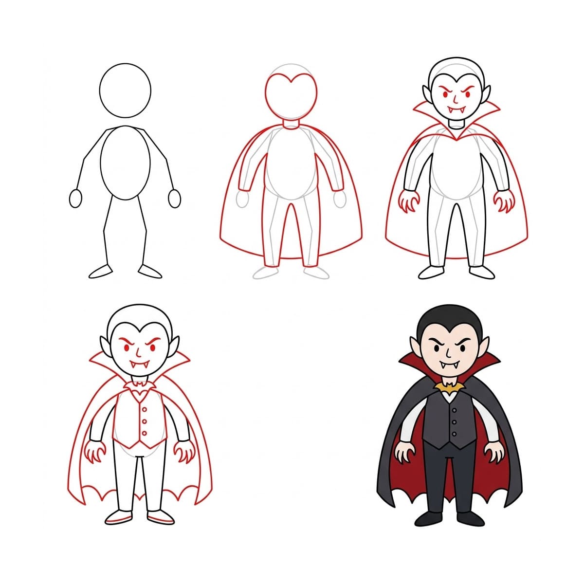 How to draw Real Vampire