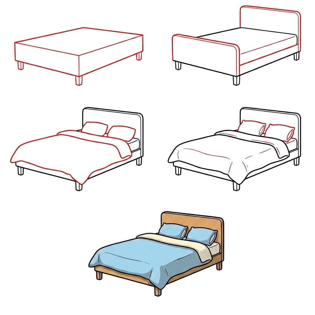 Rest Bed Drawing Ideas